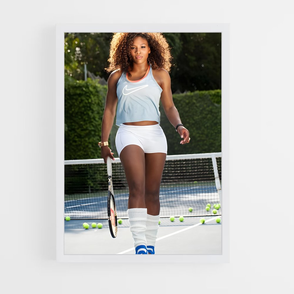 Poster Serena williams bleus – affiche Tennis (vue 3)
